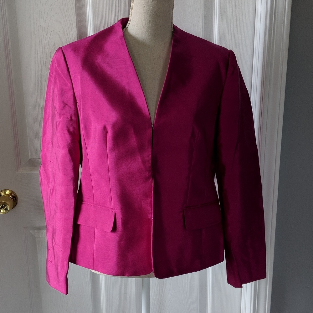 Jones of New York Fuschia Silk Blazer